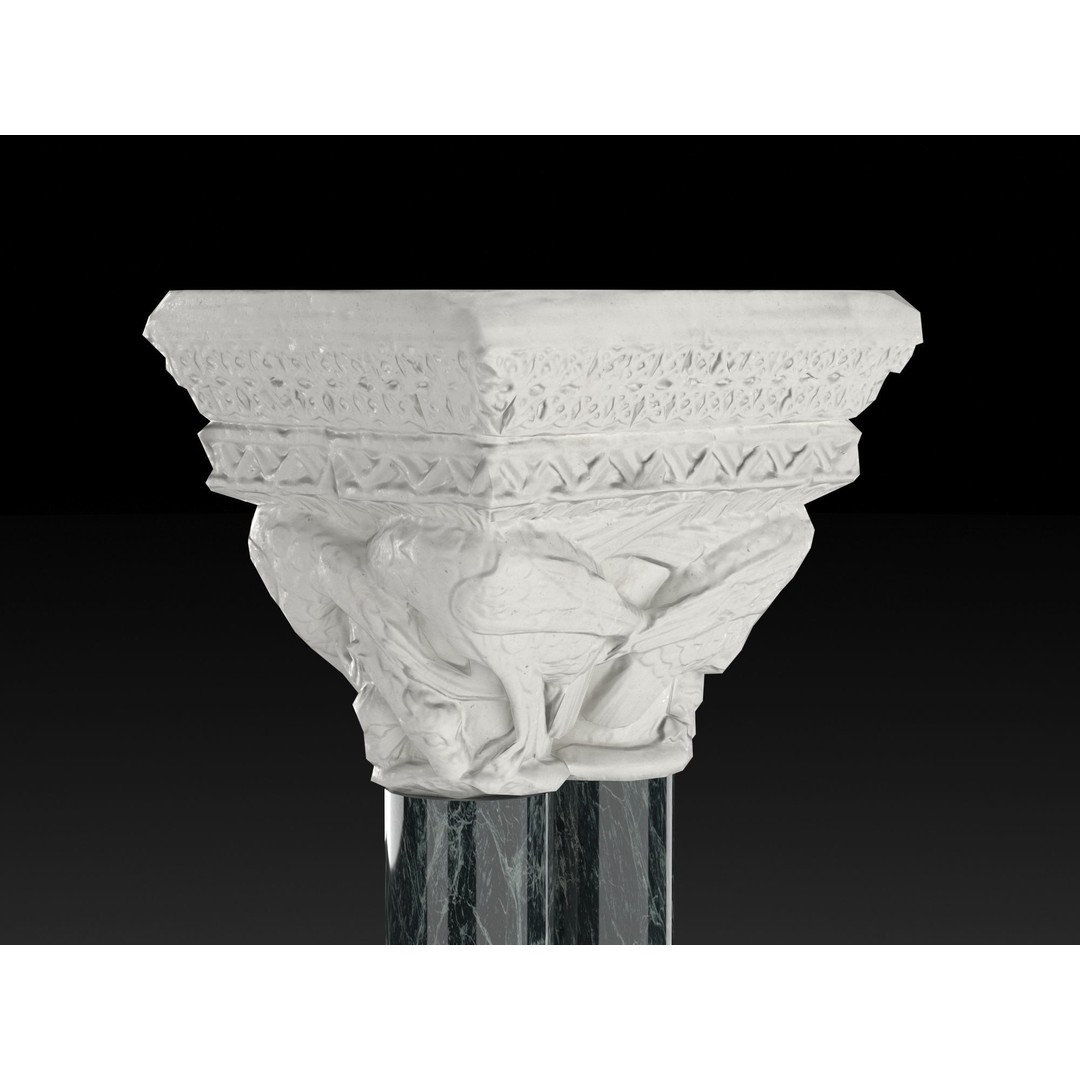 Capital 3D Model – Low Poly Architectural Element, FBX, PBR - View 6
