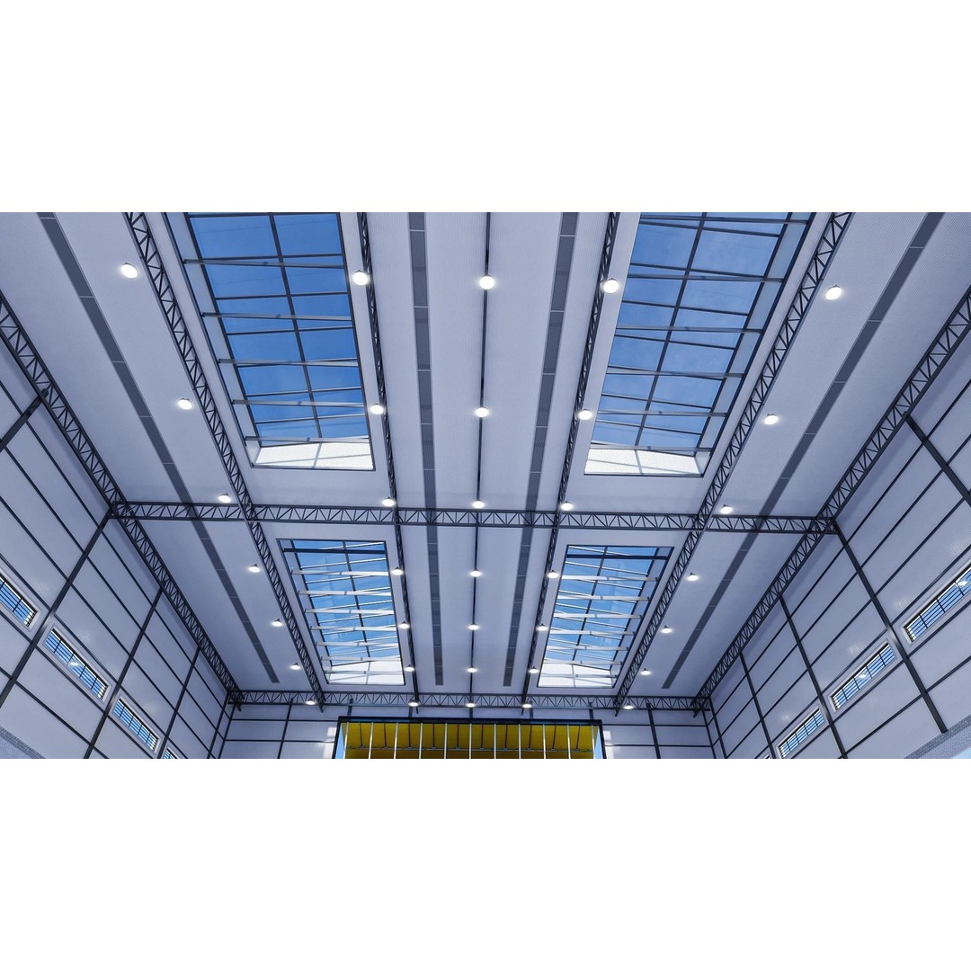Warehouse 3D Model – High-Quality Hangar with Textures and Animation - View 12