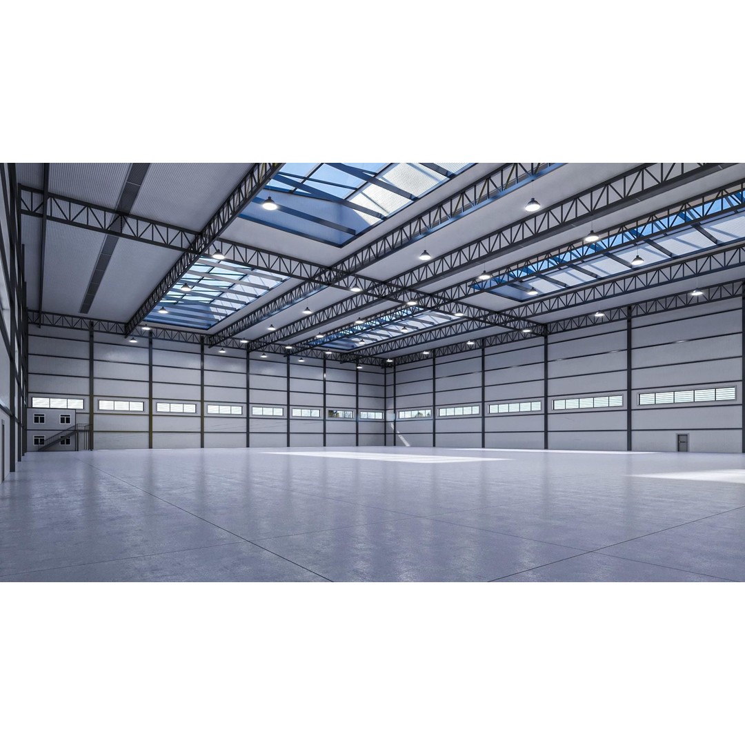 Warehouse 3D Model – High-Quality Hangar with Textures and Animation - View 14