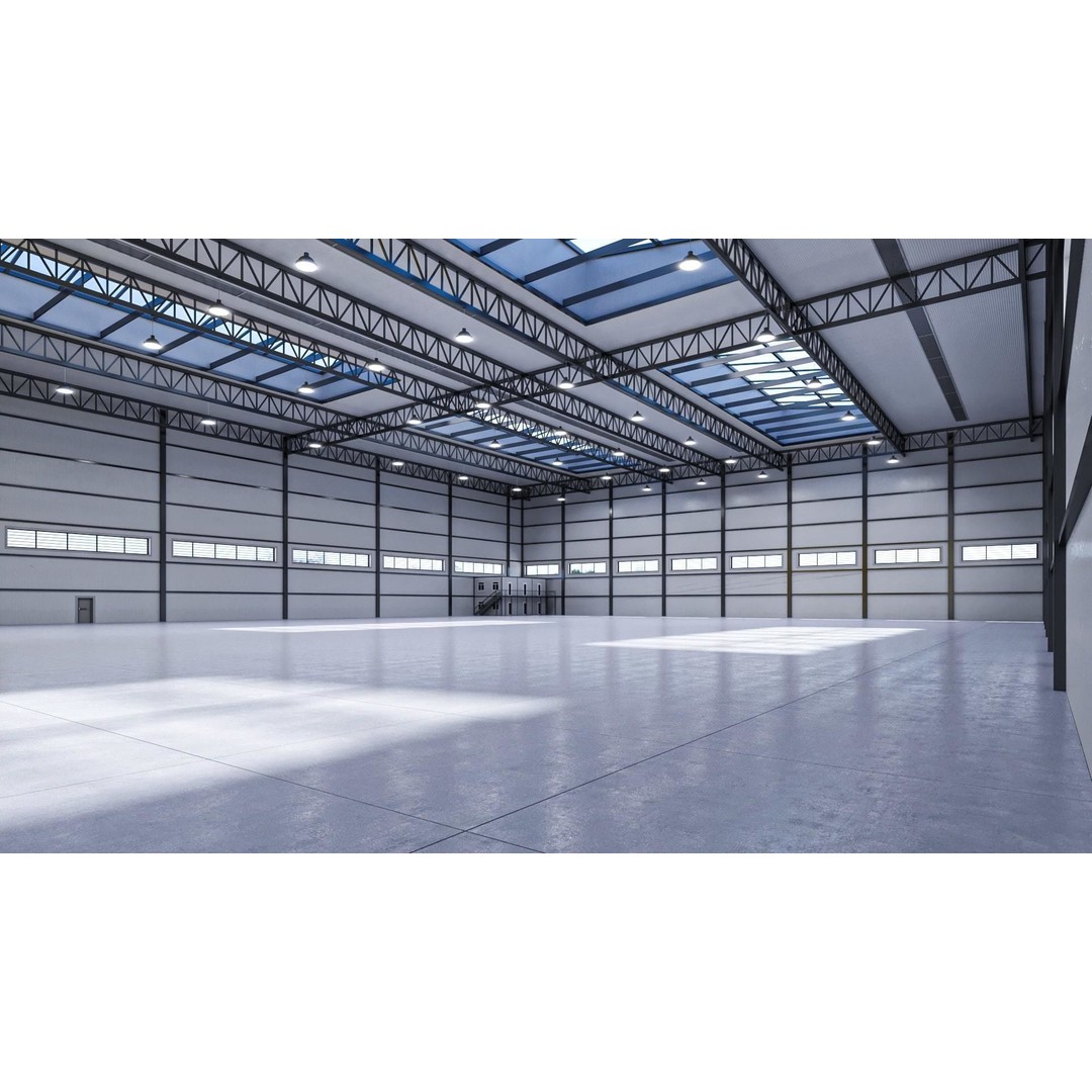 Warehouse 3D Model – High-Quality Hangar with Textures and Animation - View 15