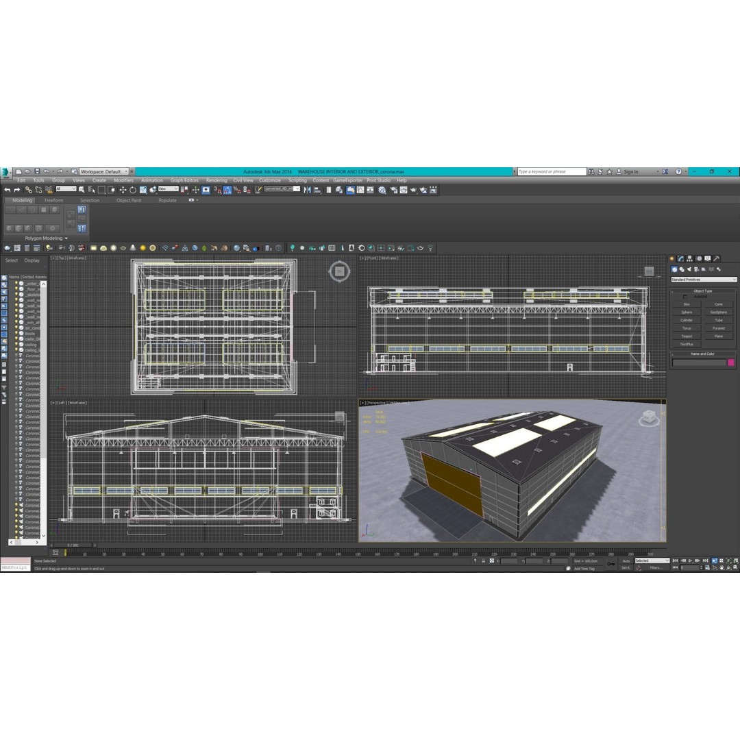 Warehouse 3D Model – High-Quality Hangar with Textures and Animation - View 21