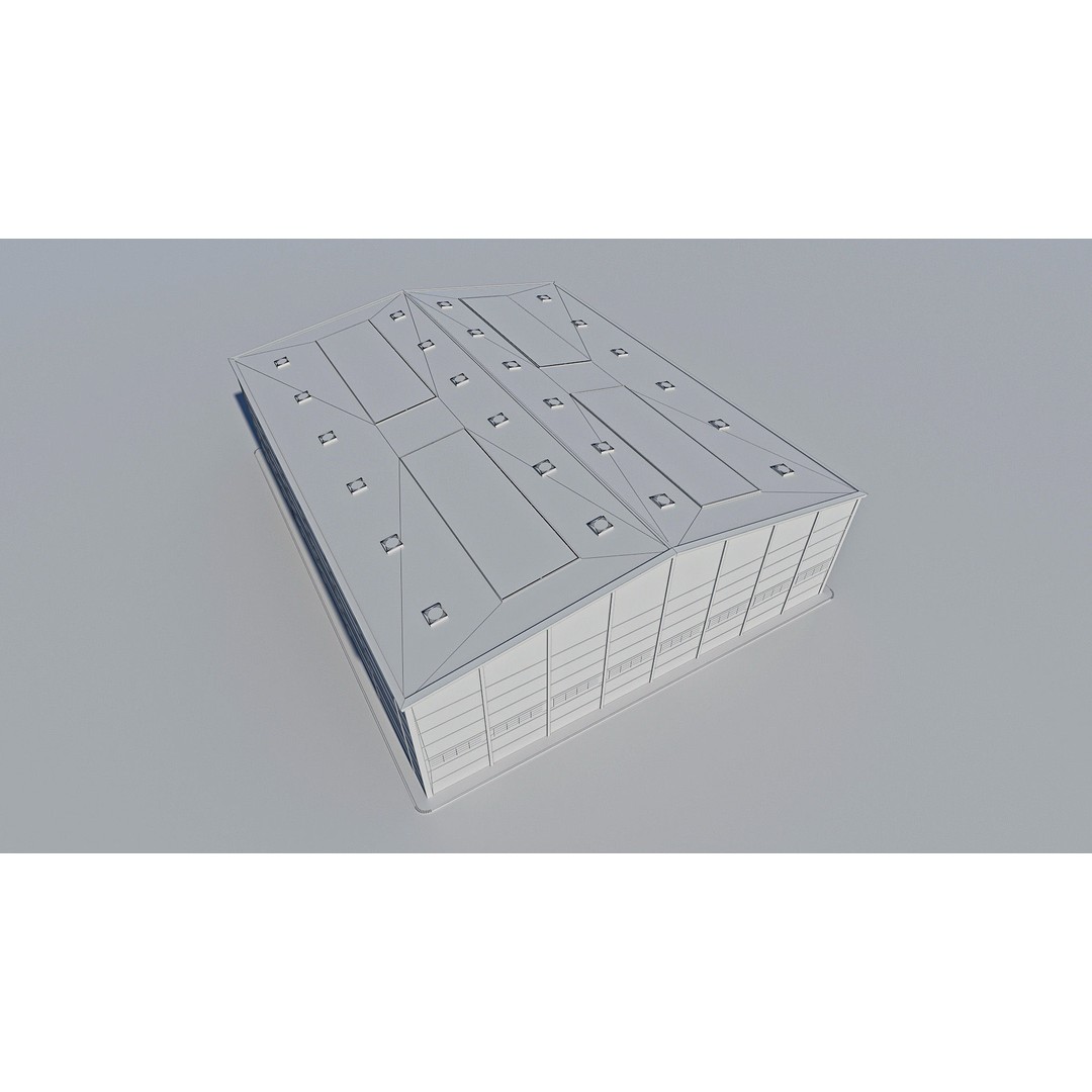 Warehouse 3D Model – High-Quality Hangar with Textures and Animation - View 27