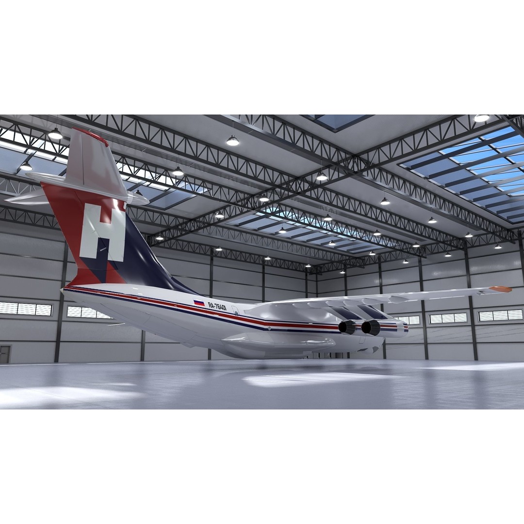 Warehouse 3D Model – High-Quality Hangar with Textures and Animation - View 4