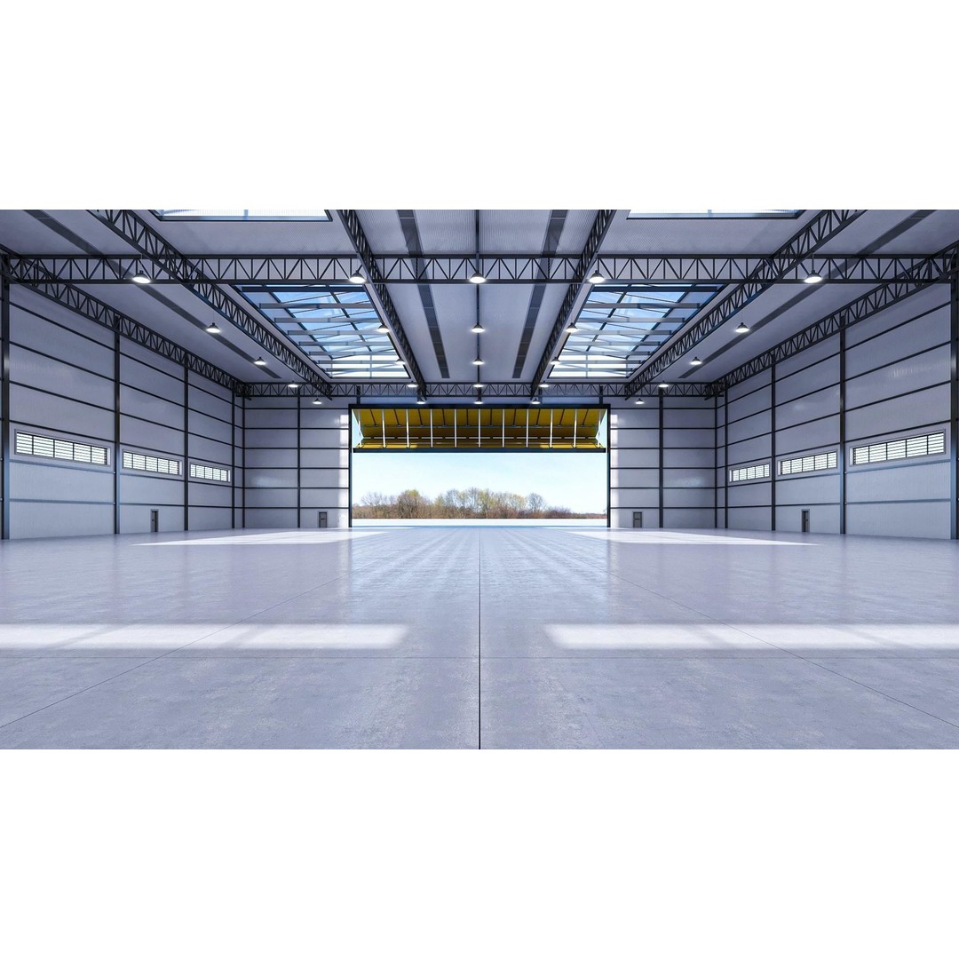Warehouse 3D Model – High-Quality Hangar with Textures and Animation - View 5