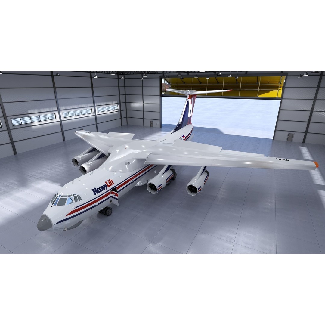 Warehouse 3D Model – High-Quality Hangar with Textures and Animation - View 7