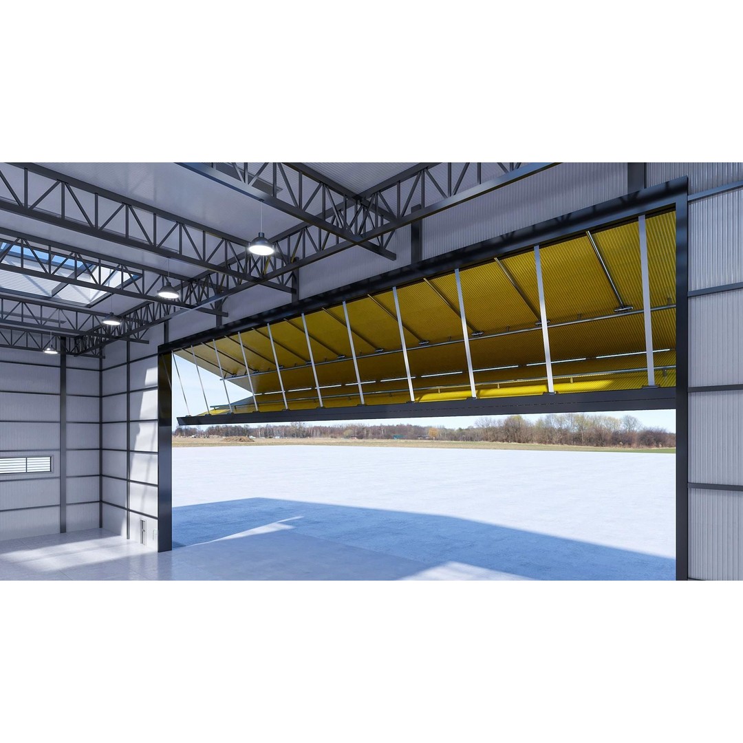 Warehouse 3D Model – High-Quality Hangar with Textures and Animation - View 8