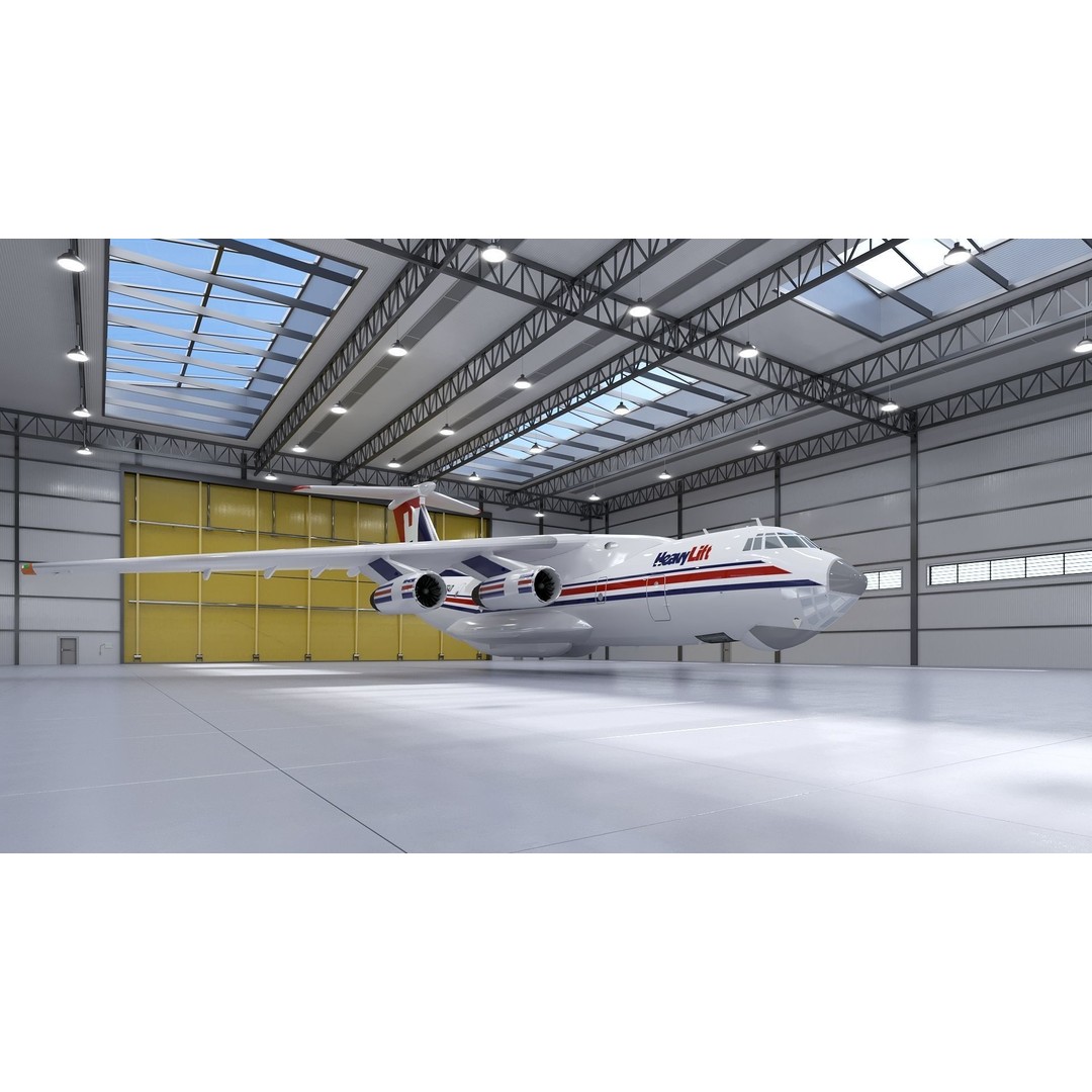 Warehouse 3D Model – High-Quality Hangar with Textures and Animation - View 9