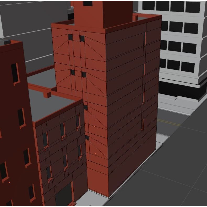 City Downtown Skyscraper - Low-Poly Game-Ready 3D Model - View 16