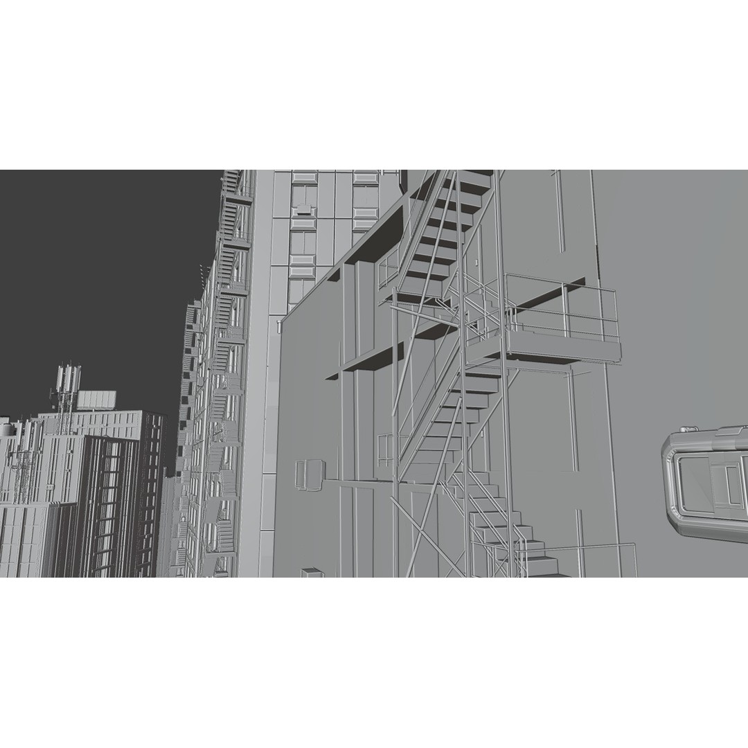 Modern City Street 3D Model – Realistic Urban Environment, Blender - View 17