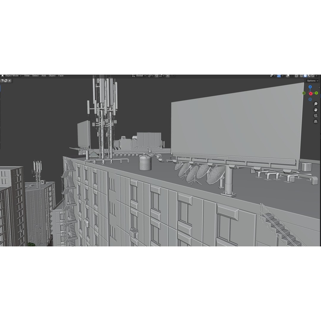 Modern City Street 3D Model – Realistic Urban Environment, Blender - View 19