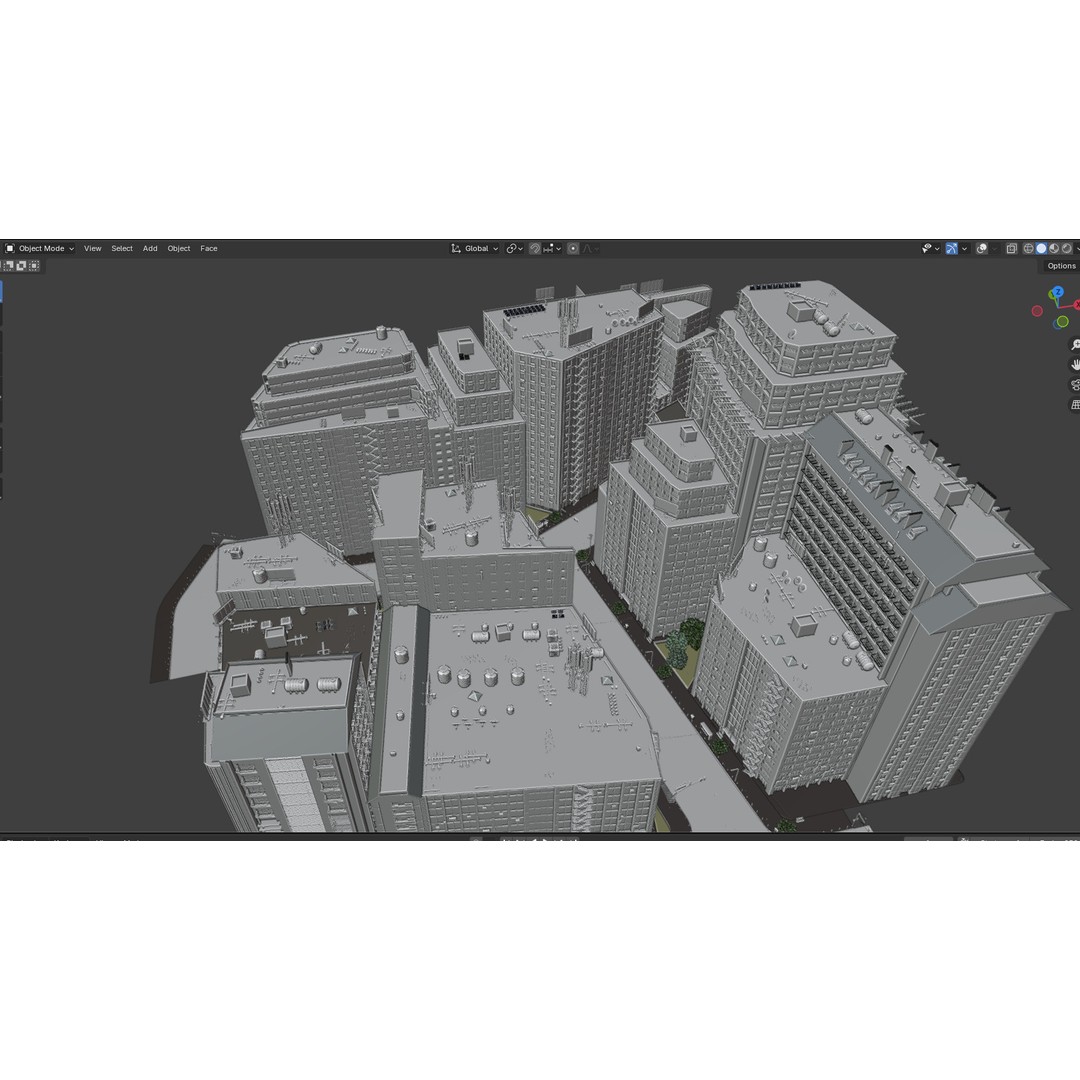 Modern City Street 3D Model – Realistic Urban Environment, Blender - View 23
