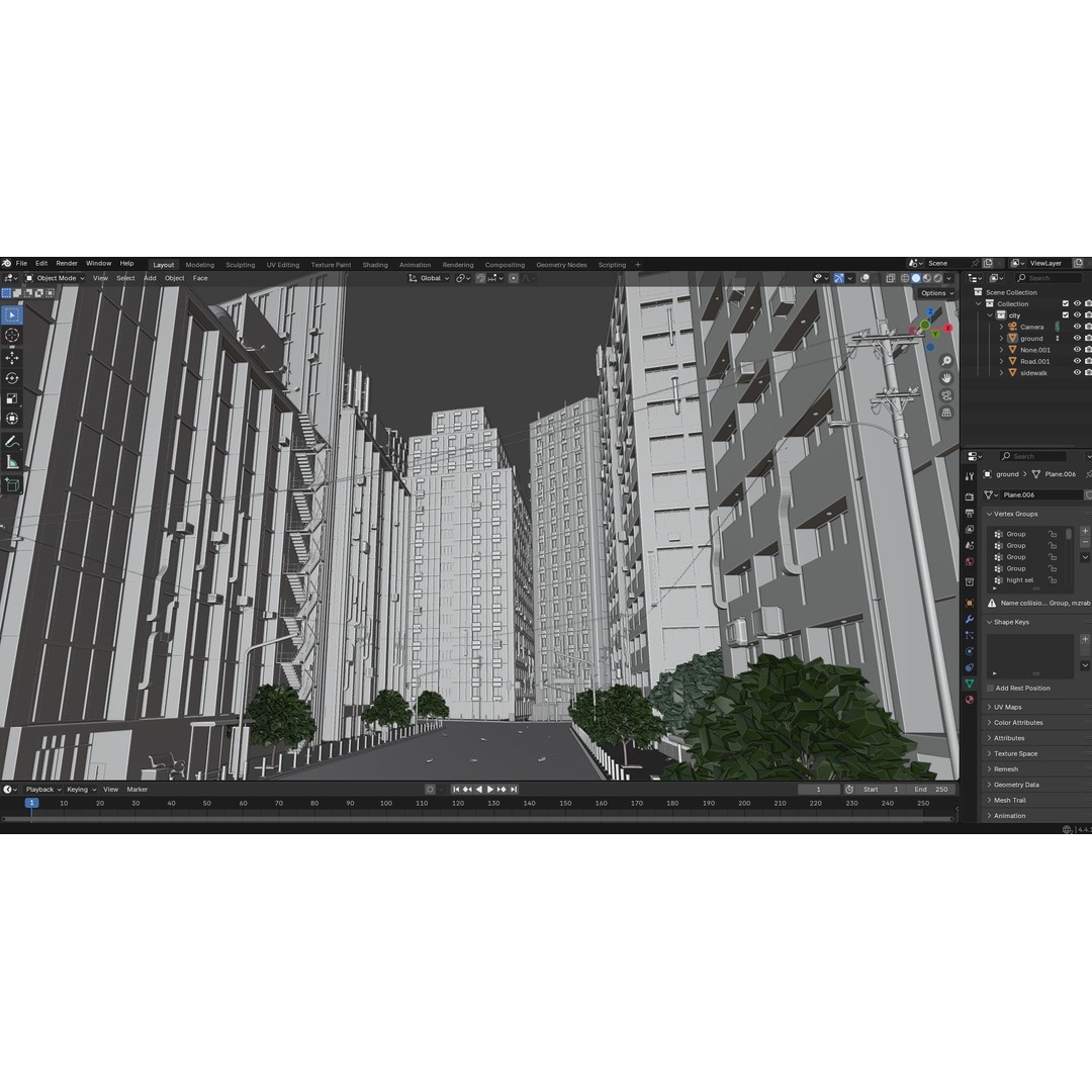 Modern City Street 3D Model – Realistic Urban Environment, Blender - View 25