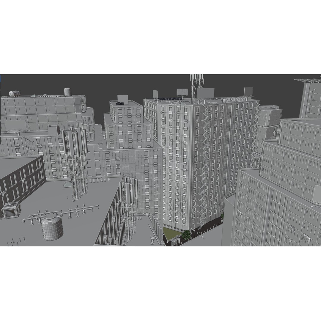 Modern City Street 3D Model – Realistic Urban Environment, Blender - View 26