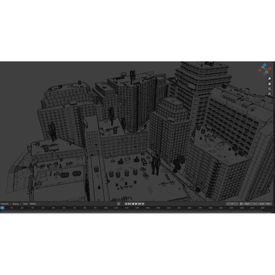 Modern City Street 3D Model – Realistic Urban Environment, Blender - View 28