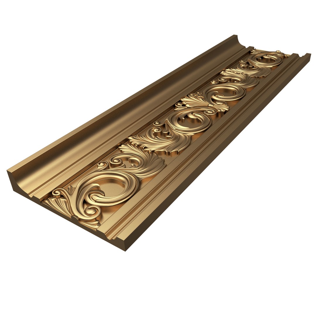 Cornice Decoration Molding 018 3D Model – Low Poly Architectural Decor, FBX & OBJ - View 7