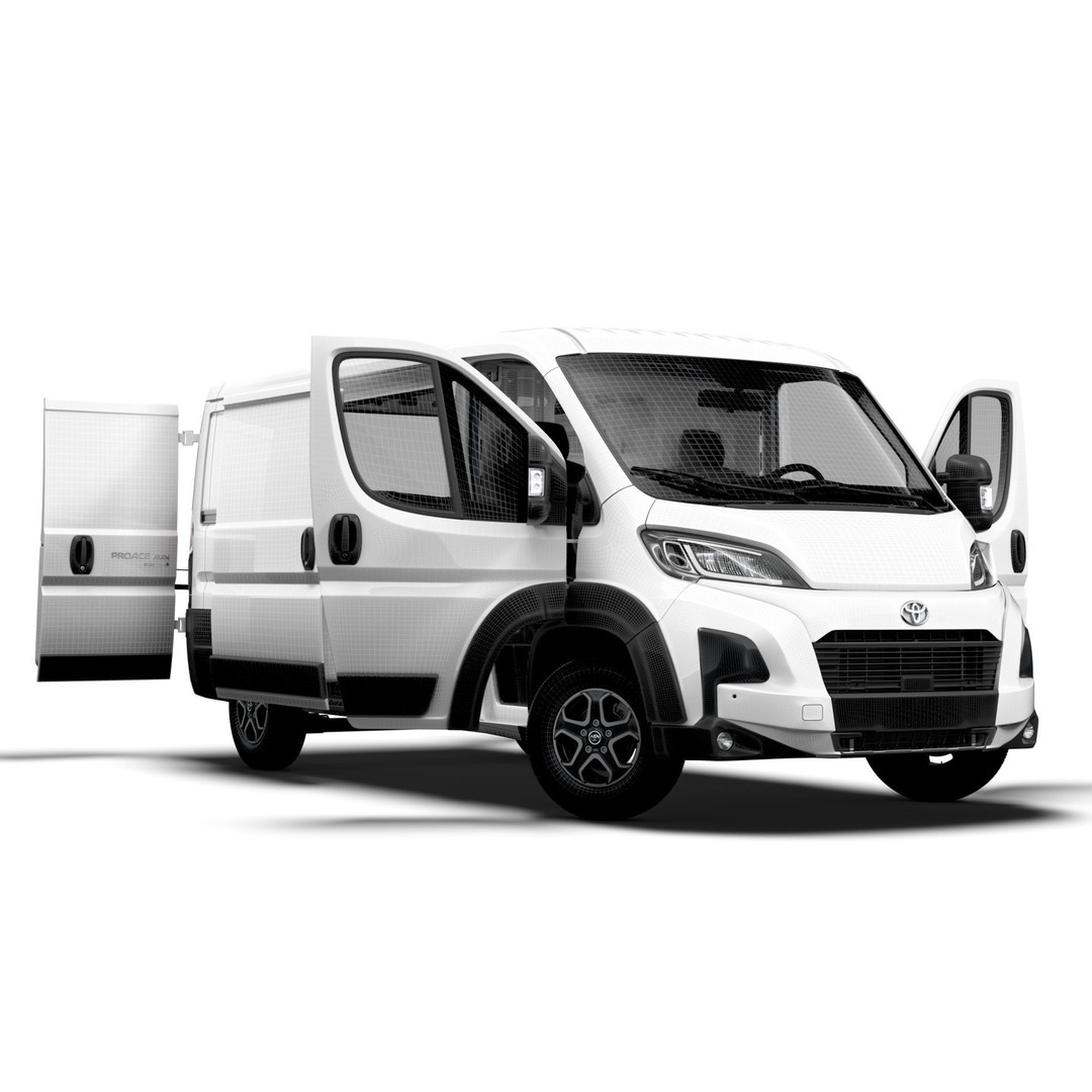 Toyota ProAce E Max Van 3D Model – HQ Interior, Game-Ready Formats - View 16