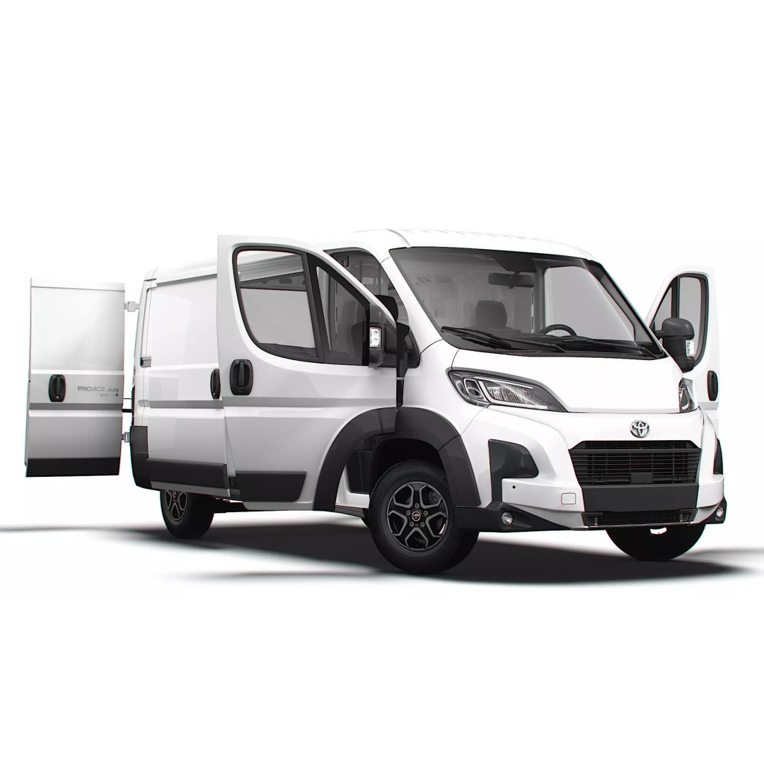 Toyota ProAce E Max Van 3D Model – HQ Interior, Game-Ready Formats - View 2