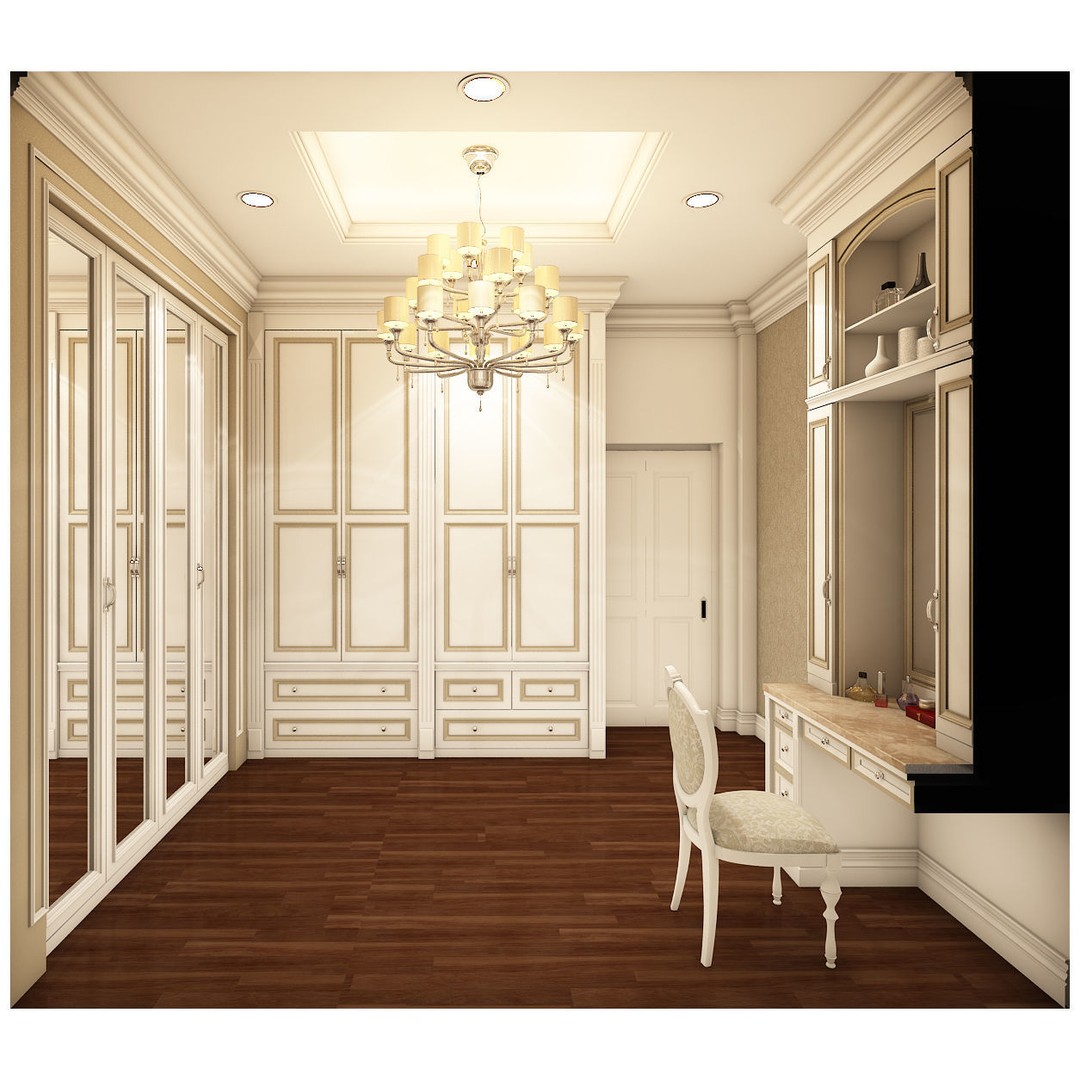 Luxurious Bedroom 3D Model – High Poly Interior Design, OBJ & FBX - View 5