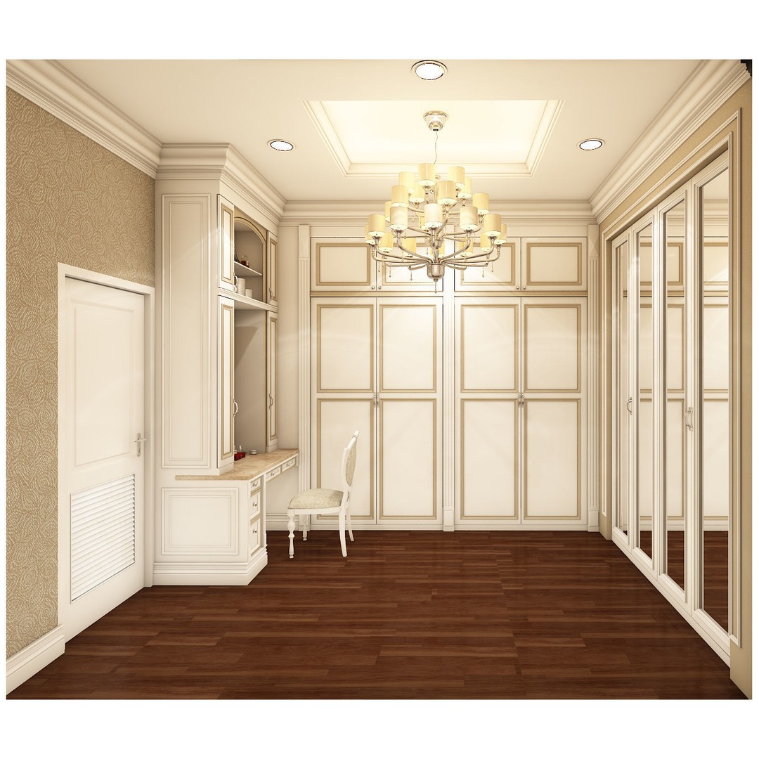 Luxurious Bedroom 3D Model – High Poly Interior Design, OBJ & FBX - View 7