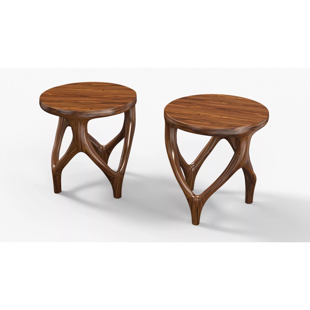 Warm Interior Scene 3D Model – Cozy Wooden Table with Coffee and Peonies - View 8