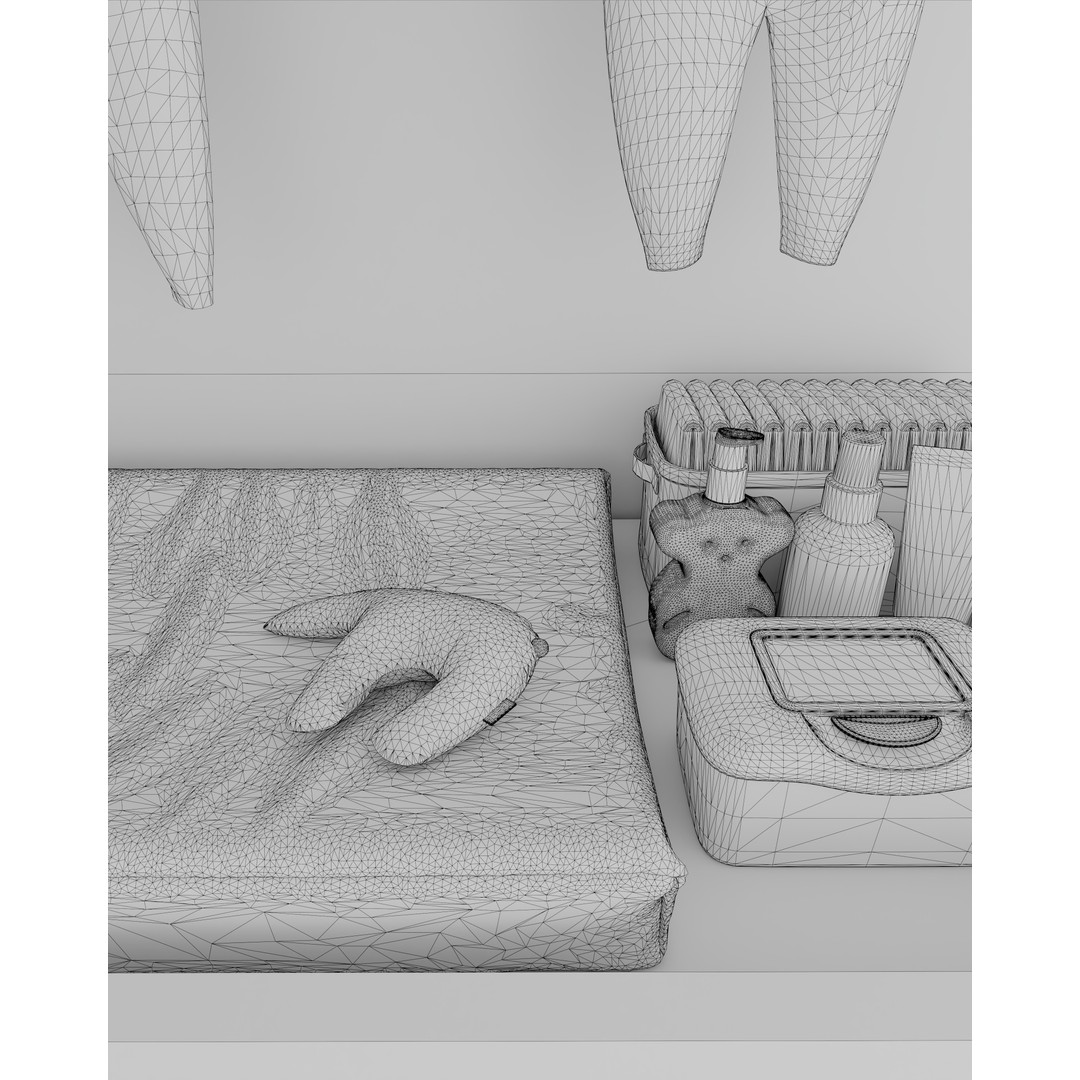 Winter Baby Room 3D Model – Realistic Blender Scene for Nursery