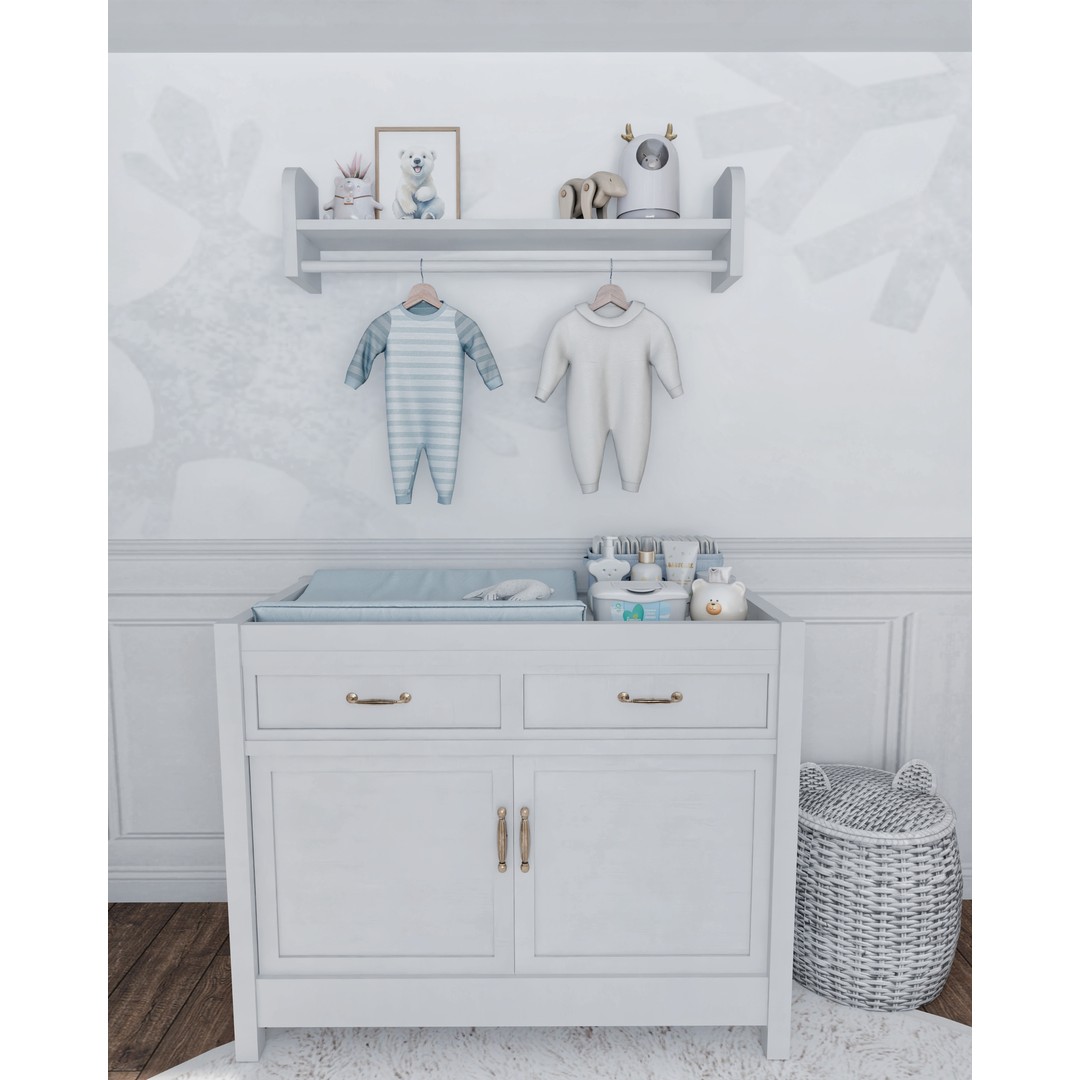 Winter Baby Room 3D Model – Realistic Blender Scene for Nursery - View 3