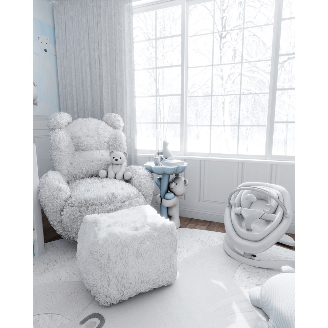 Winter Baby Room 3D Model – Realistic Blender Scene for Nursery - View 5