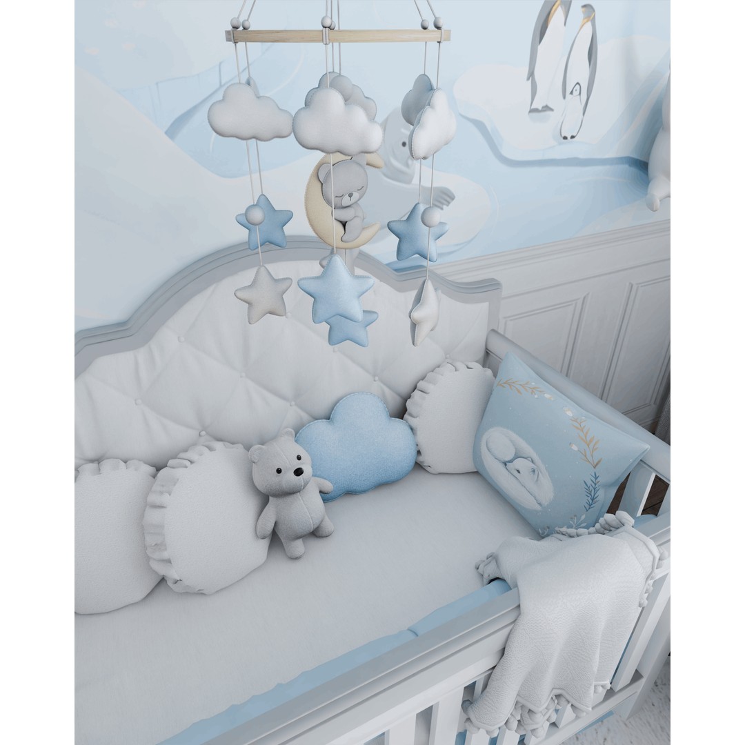 Winter Baby Room 3D Model – Realistic Blender Scene for Nursery - View 6