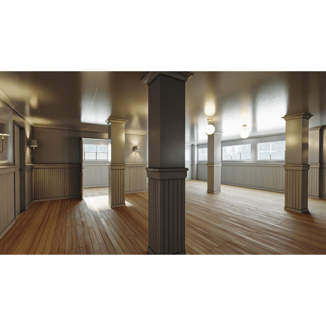 Modular Interior Pack 3D Model – Low-Poly Game Asset, PBR Textures - View 19