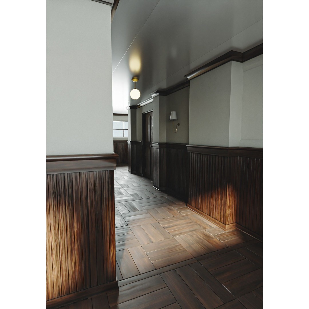 Modular Interior Pack 3D Model – Low-Poly Game Asset, PBR Textures - View 22