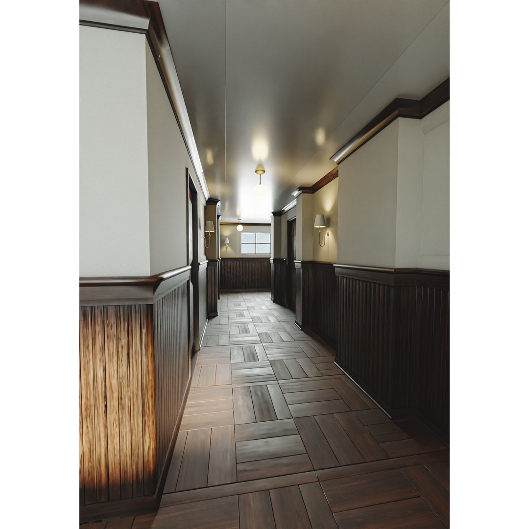 Modular Interior Pack 3D Model – Low-Poly Game Asset, PBR Textures - View 33