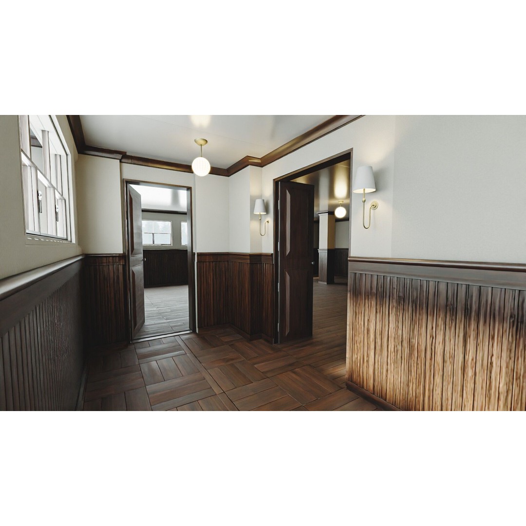 Modular Interior Pack 3D Model – Low-Poly Game Asset, PBR Textures - View 5