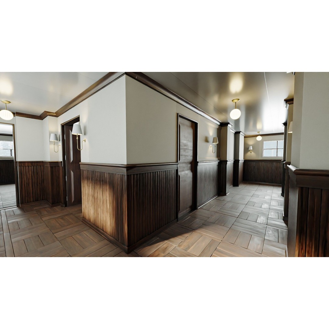 Modular Interior Pack 3D Model – Low-Poly Game Asset, PBR Textures - View 6