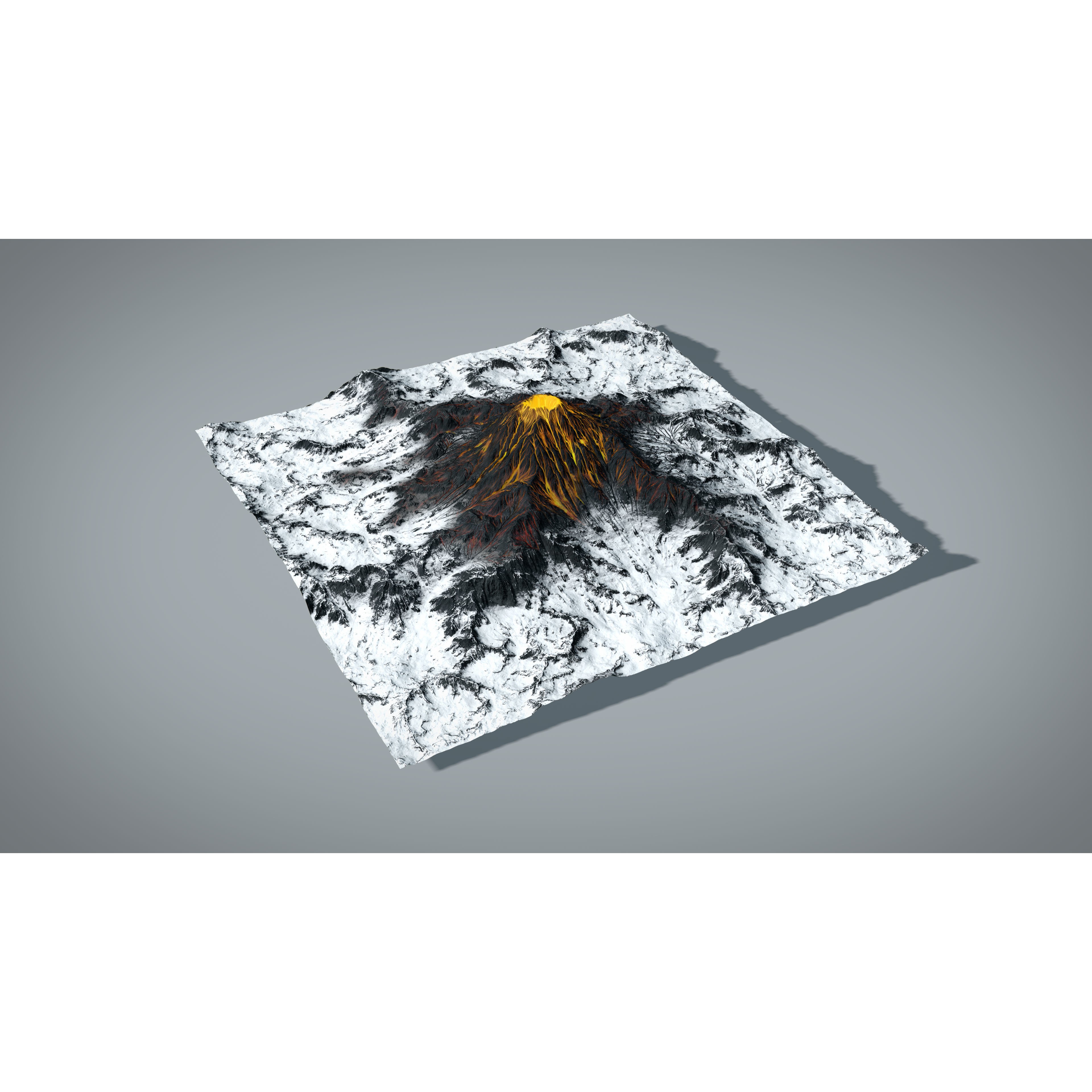 Volcano - Low-Poly Game-Ready 3D Model