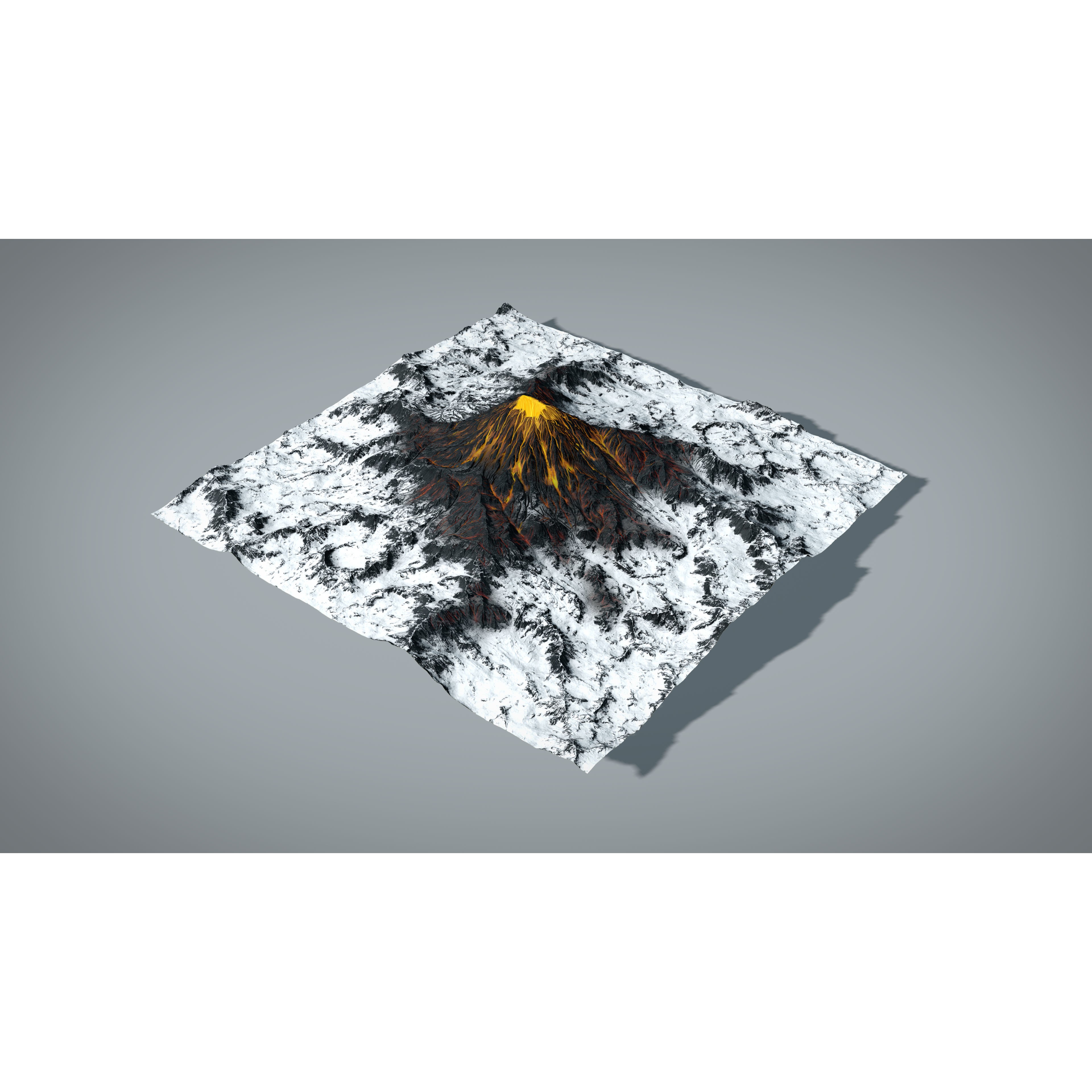 Volcano - Low-Poly Game-Ready 3D Model - View 11