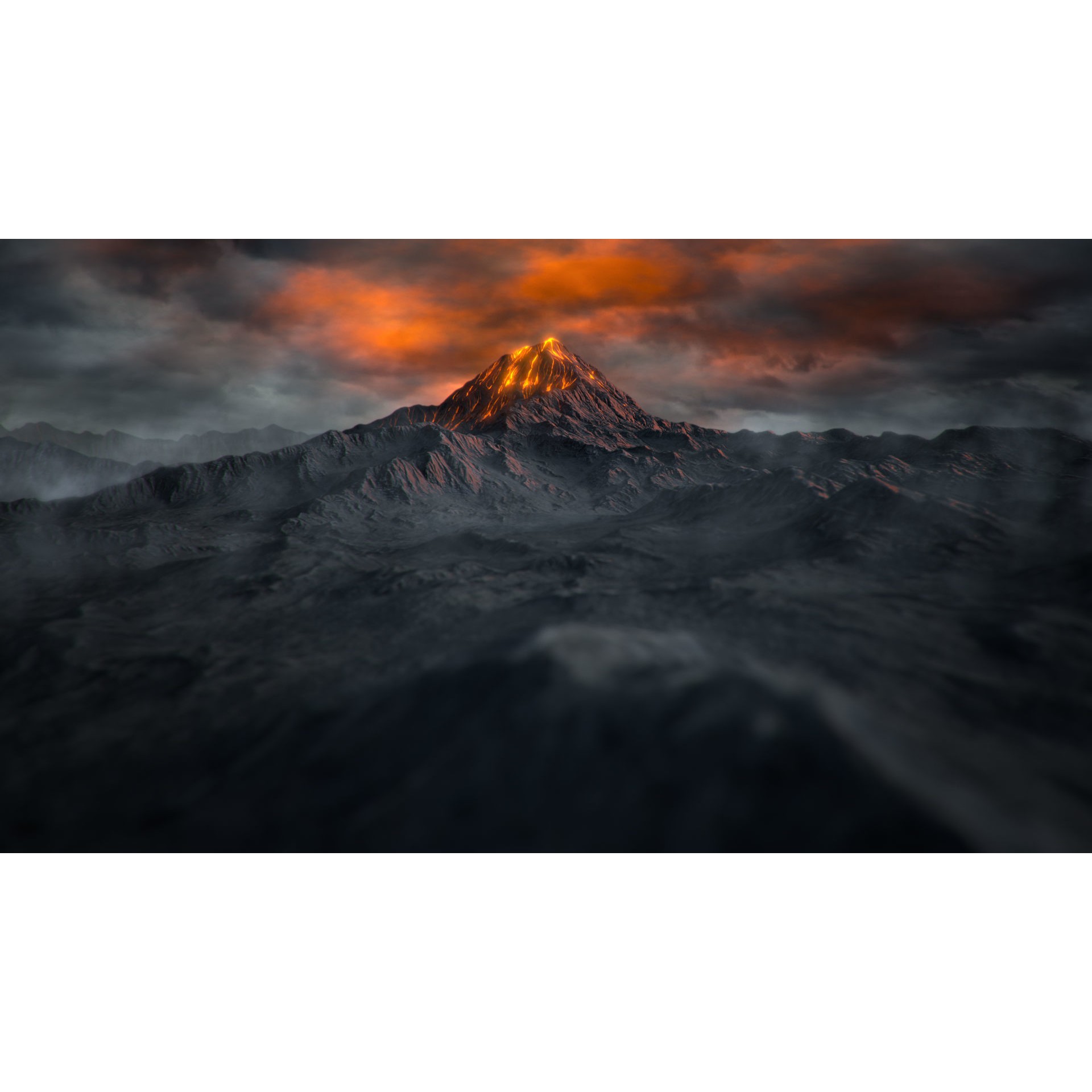 Volcano - Low-Poly Game-Ready 3D Model - View 4