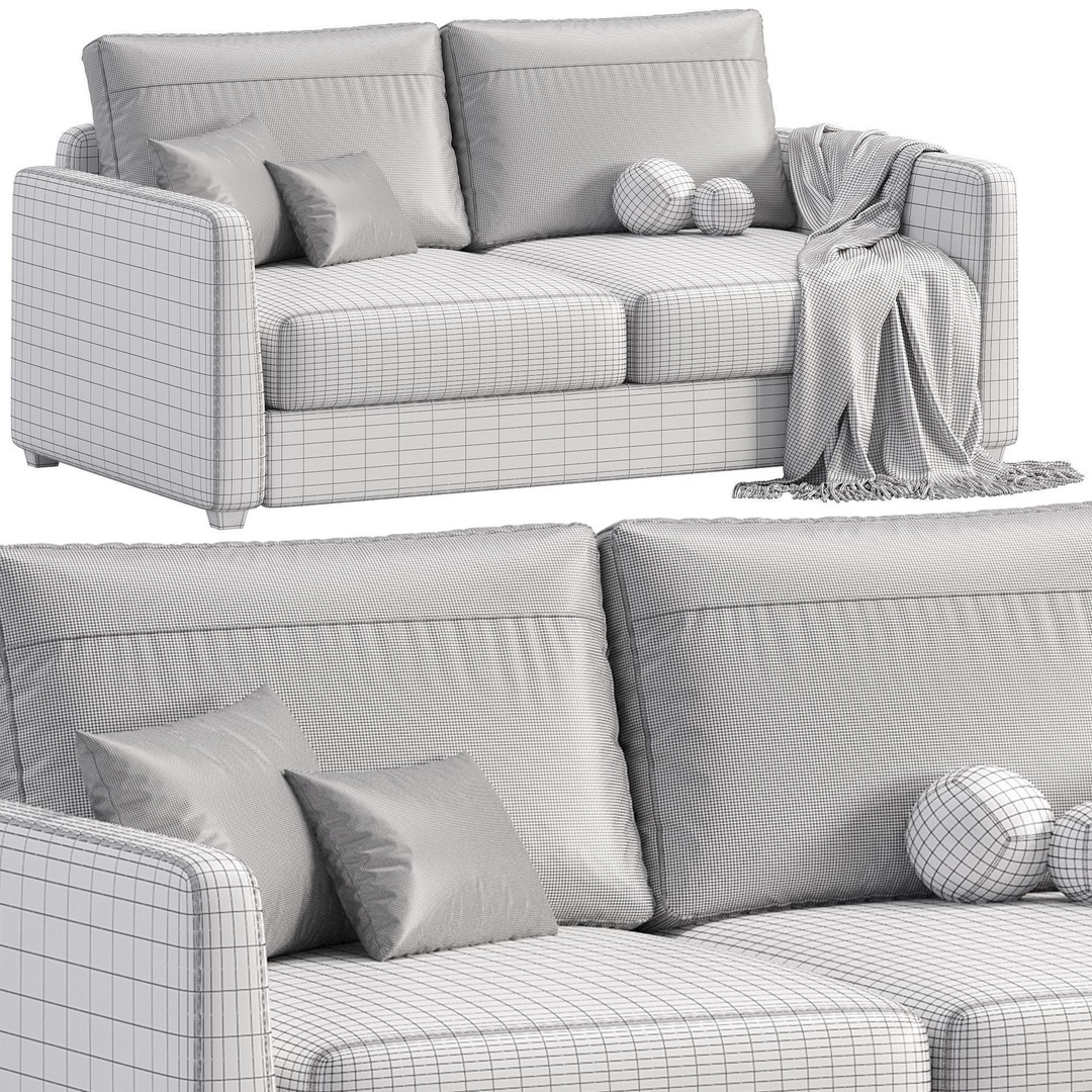 Brookville Sofa 3D Model – High Poly Furniture Asset, FBX, OBJ - View 7