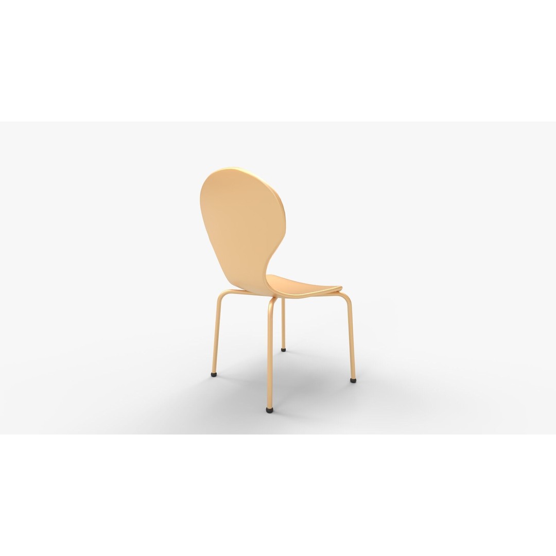 Scoop Play Chair 3D Model – Modern Furniture PBR Design, FBX & Blender - View 4