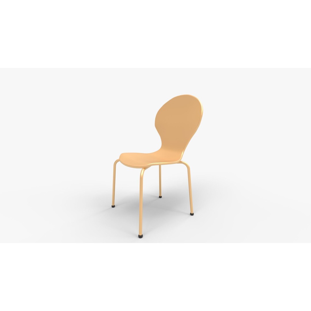 Scoop Play Chair 3D Model – Modern Furniture PBR Design, FBX & Blender - View 8