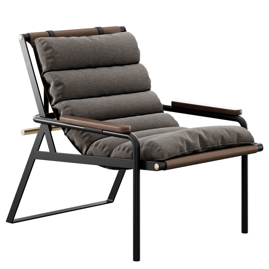 Poltrona Trevo Drink 3D Model – Modern Armchair with PBR Textures, FBX - View 3