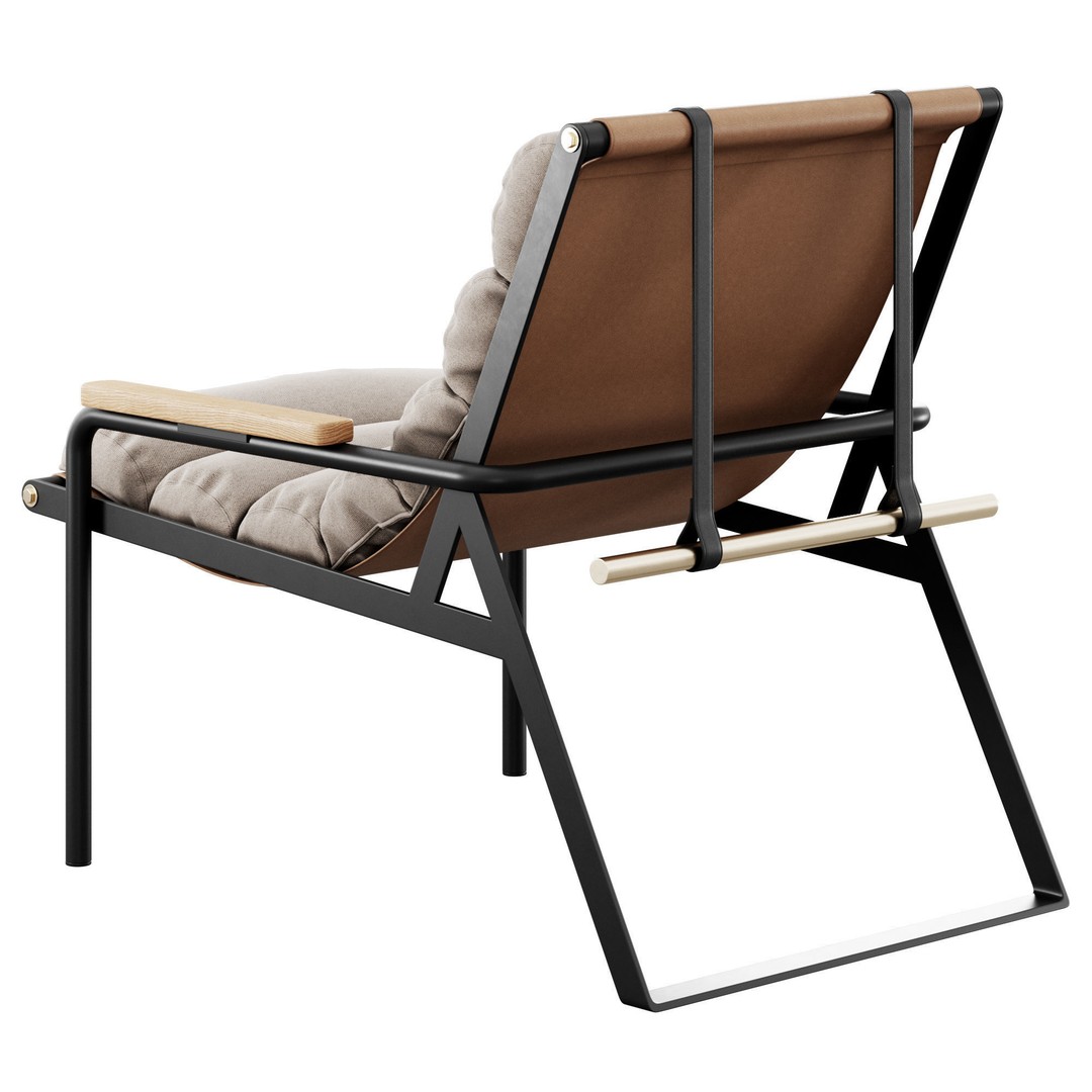 Poltrona Trevo Drink 3D Model – Modern Armchair with PBR Textures, FBX - View 4