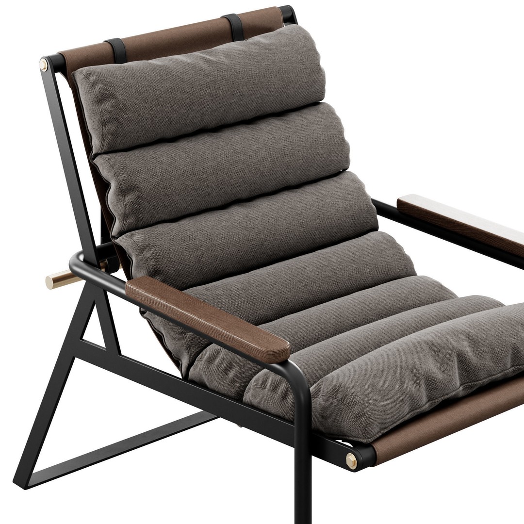 Poltrona Trevo Drink 3D Model – Modern Armchair with PBR Textures, FBX - View 5