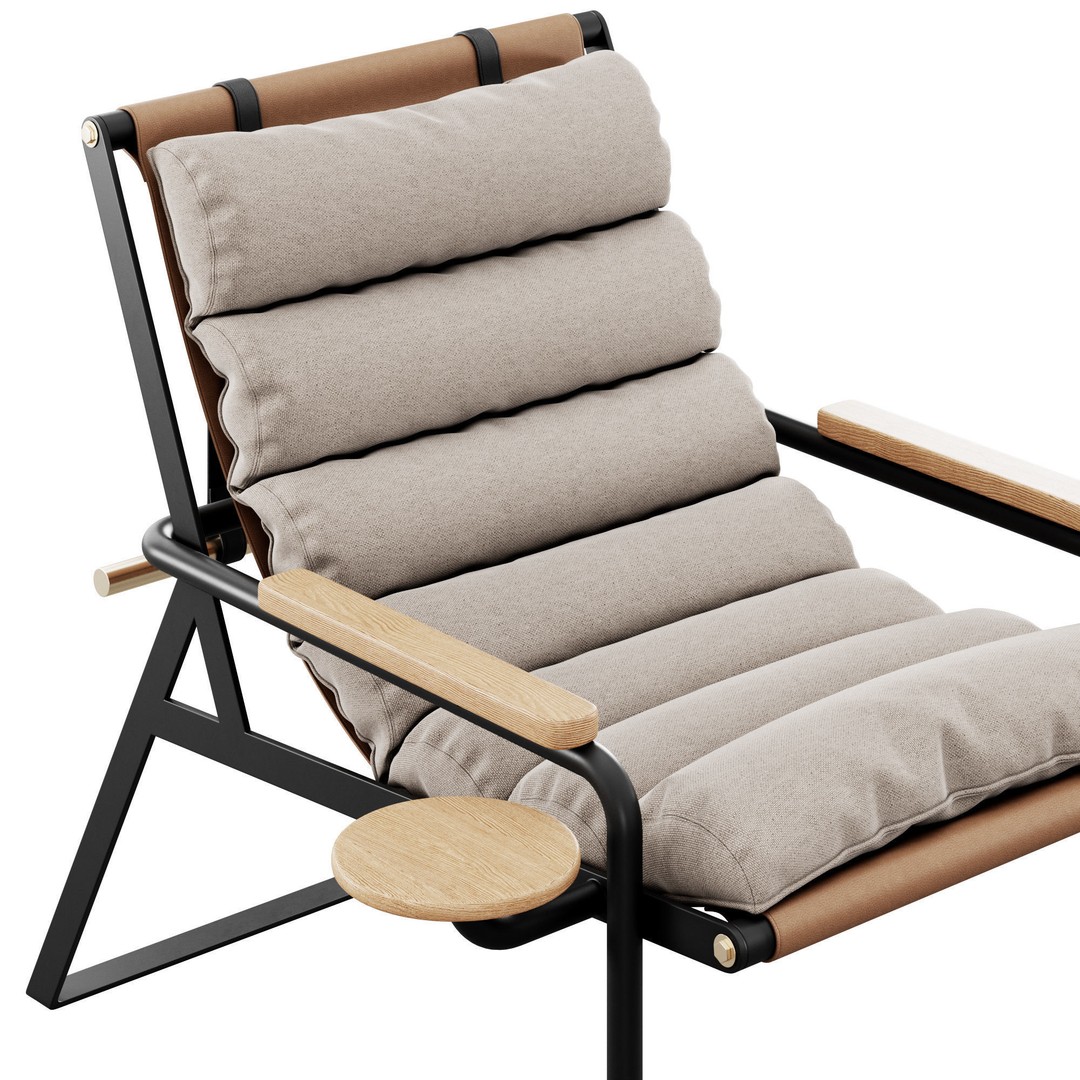 Poltrona Trevo Drink 3D Model – Modern Armchair with PBR Textures, FBX - View 6