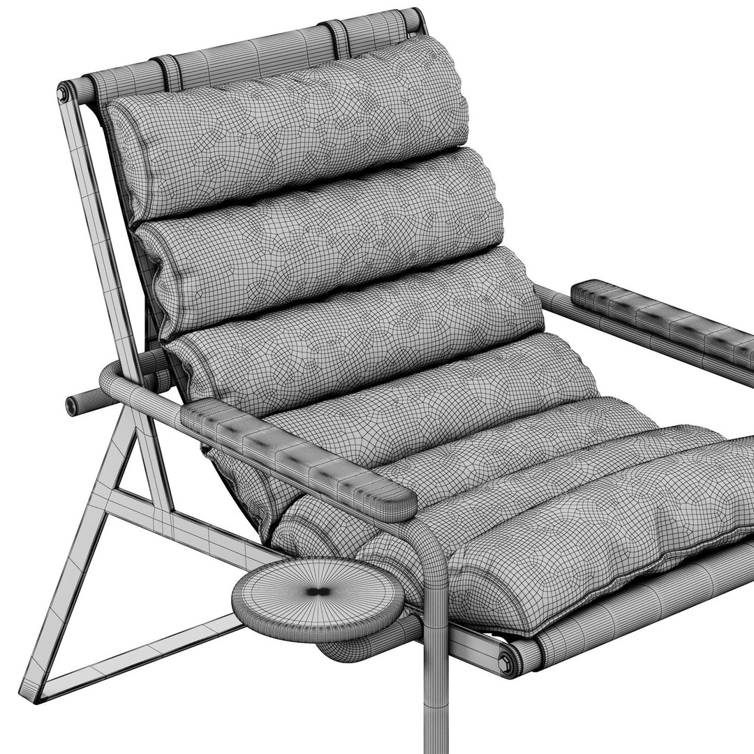 Poltrona Trevo Drink 3D Model – Modern Armchair with PBR Textures, FBX - View 7