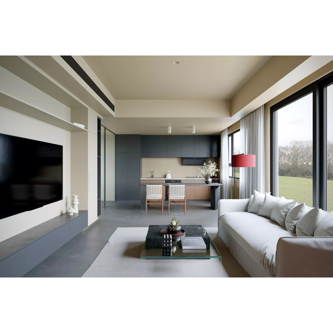 Apartment Interior Scenes 3D Model – Complete Living Room Setup, FBX - View 2
