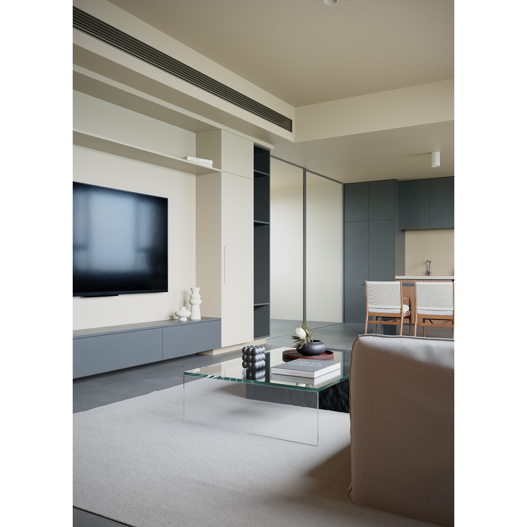 Apartment Interior Scenes 3D Model – Complete Living Room Setup, FBX - View 6
