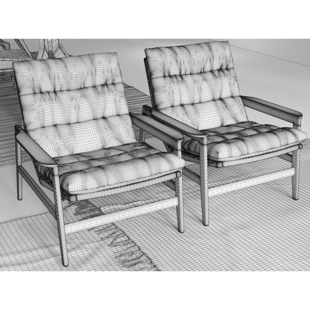 BeInspiration 110 3D Model – Vintage Living Room Table, FBX, OBJ - View 8