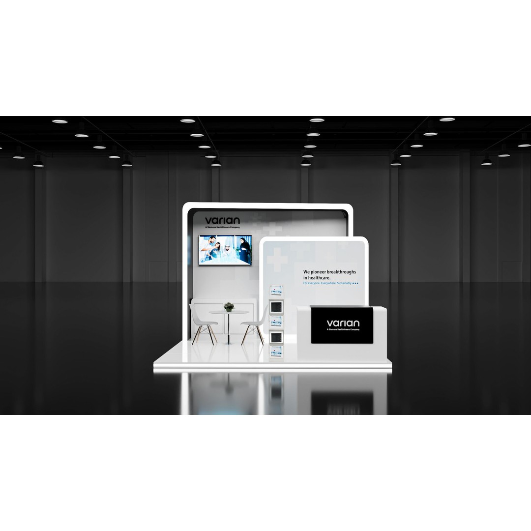 Booth 3D Model – Simple Modern Design, Adjustable Sizes, FBX - View 10