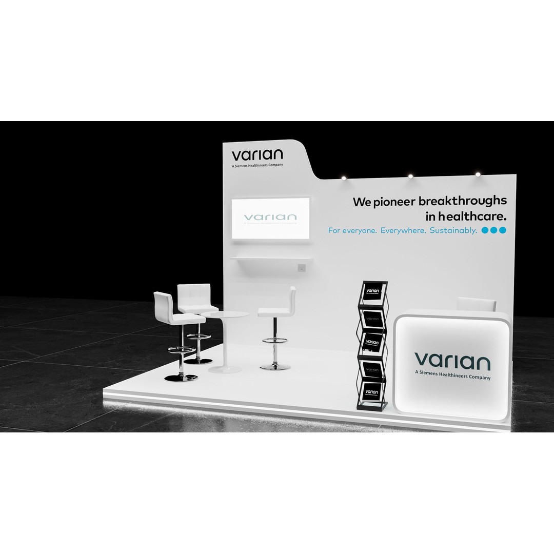 Booth 3D Model – Simple Modern Design, Adjustable Sizes, FBX - View 4