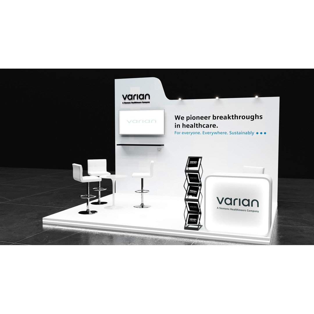 Booth 3D Model – Simple Modern Design, Adjustable Sizes, FBX - View 6